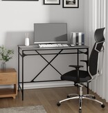 VidaXL Bureau 100x50x75 cm bewerkt hout en ijzer grijs sonoma eiken