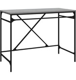 VidaXL Bureau 100x50x75 cm bewerkt hout en ijzer grijs sonoma eiken