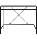 VidaXL Bureau 100x50x75 cm bewerkt hout en ijzer grijs sonoma eiken