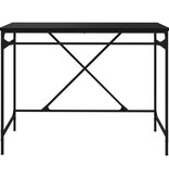 VidaXL Bureau 100x50x75 cm bewerkt hout en ijzer zwart
