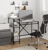 VidaXL Bureau 105x50x90 bewerkt hout en ijzer grijs sonoma eiken