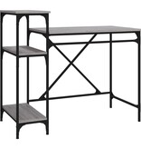 VidaXL Bureau 105x50x90 bewerkt hout en ijzer grijs sonoma eiken