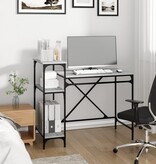 VidaXL Bureau 105x50x90 bewerkt hout en ijzer grijs sonoma eiken