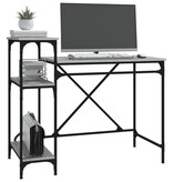 VidaXL Bureau 105x50x90 bewerkt hout en ijzer grijs sonoma eiken