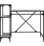 VidaXL Bureau 105x50x90 bewerkt hout en ijzer grijs sonoma eiken