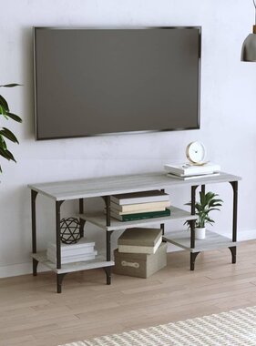 VidaXL Tv-meubel 102x35x45,5 cm bewerkt hout grijs sonoma eikenkleurig