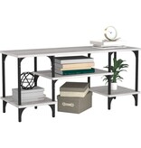 VidaXL Tv-meubel 102x35x45,5 cm bewerkt hout grijs sonoma eikenkleurig