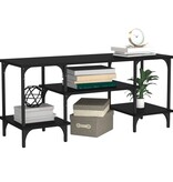 VidaXL Tv-meubel 102x35x45,5 cm bewerkt hout zwart