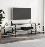 VidaXL Tv-meubel 197x35x52 cm bewerkt hout grijs sonoma eikenkleurig