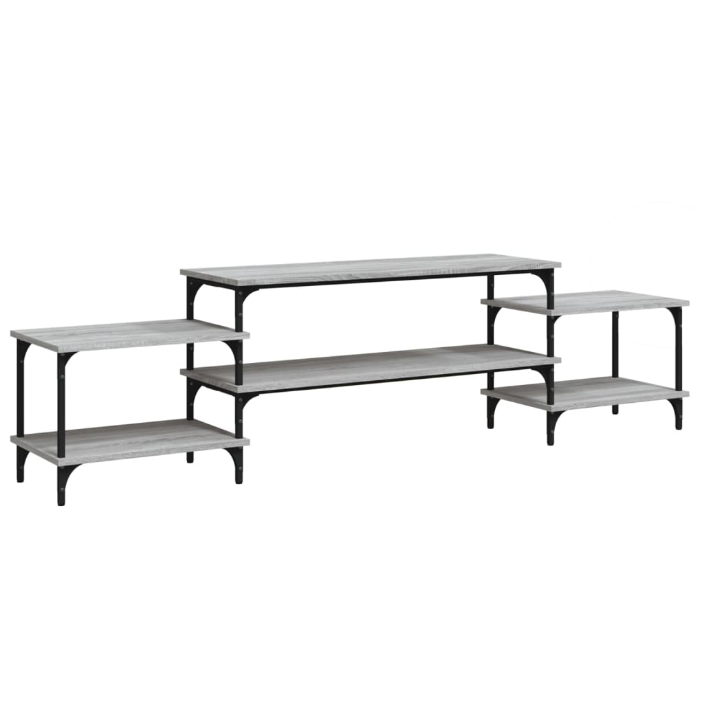 VidaXL Tv-meubel 197x35x52 cm bewerkt hout grijs sonoma eikenkleurig