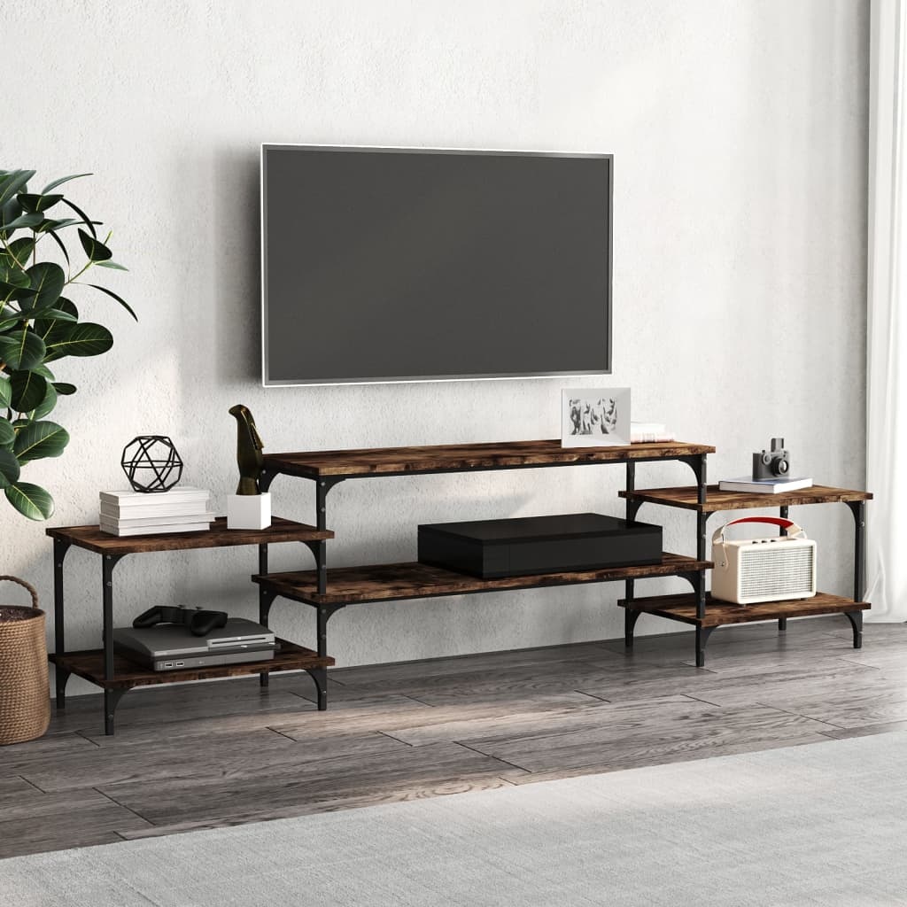 VidaXL Tv-meubel 197x35x52 cm bewerkt hout gerookt eikenkleurig