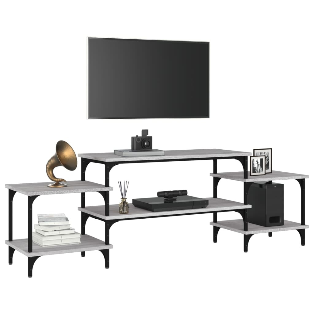 VidaXL Tv-meubel 157x35x52 cm bewerkt hout grijs sonoma eikenkleurig