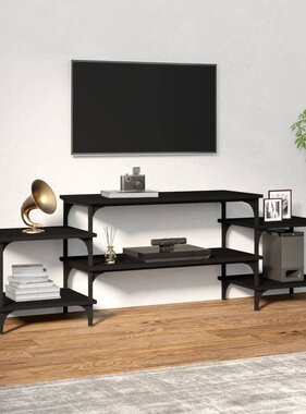 VidaXL Tv-meubel 157x35x52 cm bewerkt hout zwart