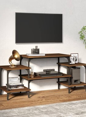VidaXL Tv-meubel 117x35x52 cm bewerkt hout bruin eikenkleur