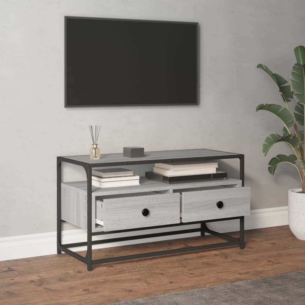 VidaXL Tv-meubel 80x35x45 cm bewerkt hout grijs sonoma eikenkleurig