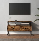 VidaXL Tv-meubel 80x35x45 cm bewerkt hout gerookt eikenkleurig