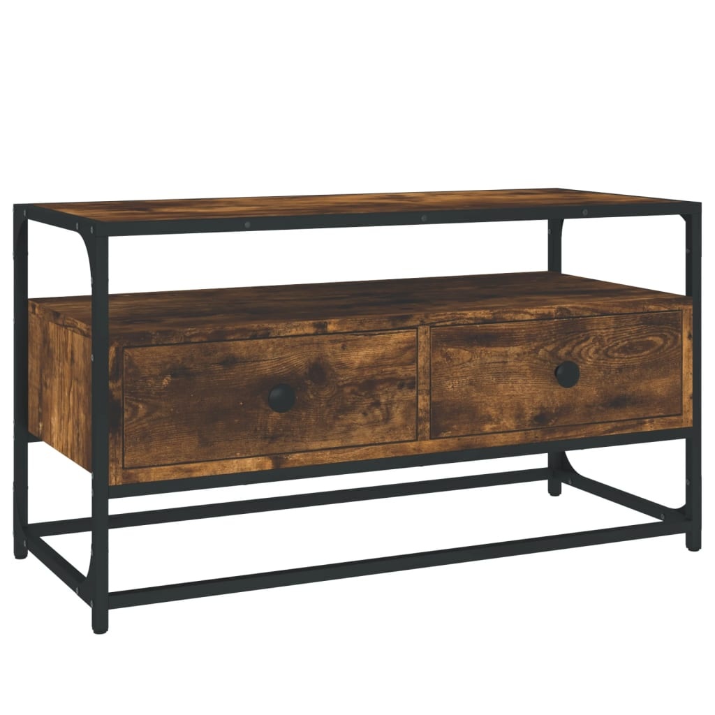VidaXL Tv-meubel 80x35x45 cm bewerkt hout gerookt eikenkleurig