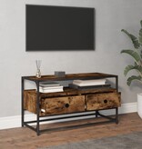VidaXL Tv-meubel 80x35x45 cm bewerkt hout gerookt eikenkleurig