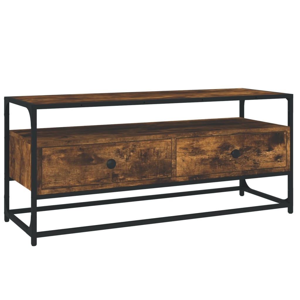 VidaXL Tv-meubel 100x35x45 cm bewerkt hout gerookt eikenkleurig