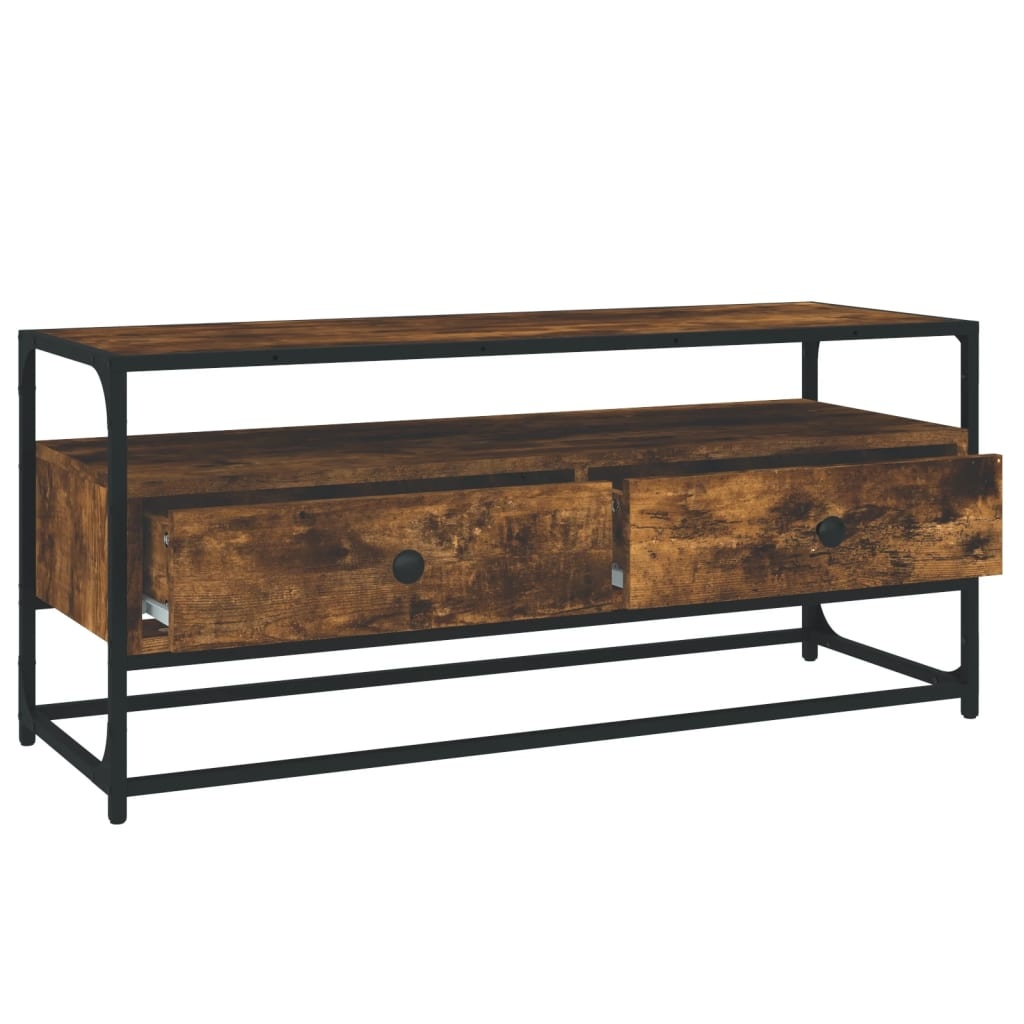 VidaXL Tv-meubel 100x35x45 cm bewerkt hout gerookt eikenkleurig