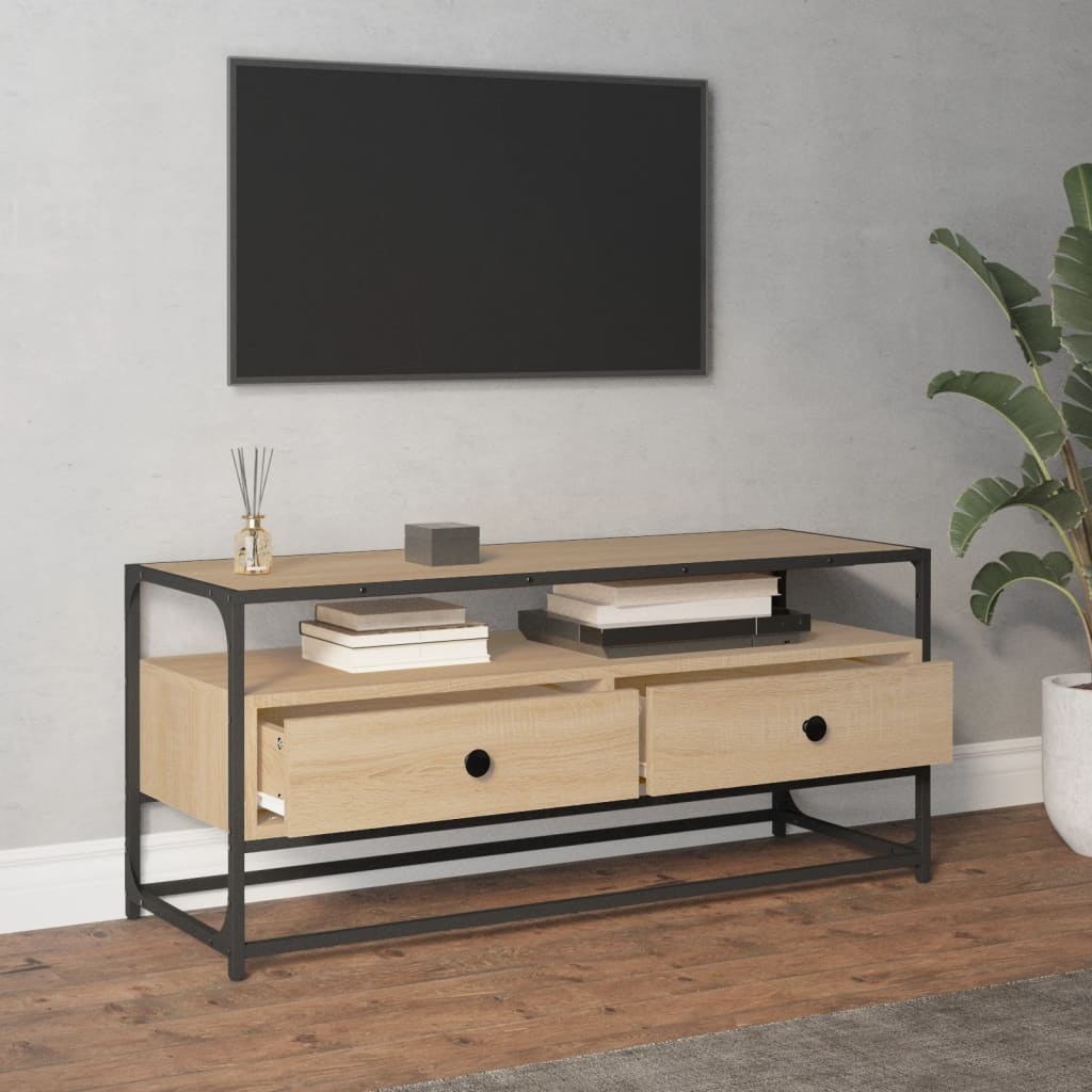 VidaXL Tv-meubel 100x35x45 cm bewerkt hout sonoma eikenkleurig