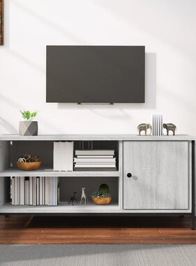 VidaXL Tv-meubel 100x40x45 cm bewerkt hout grijs sonoma eikenkleurig