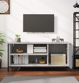 VidaXL Tv-meubel 100x40x45 cm bewerkt hout grijs sonoma eikenkleurig