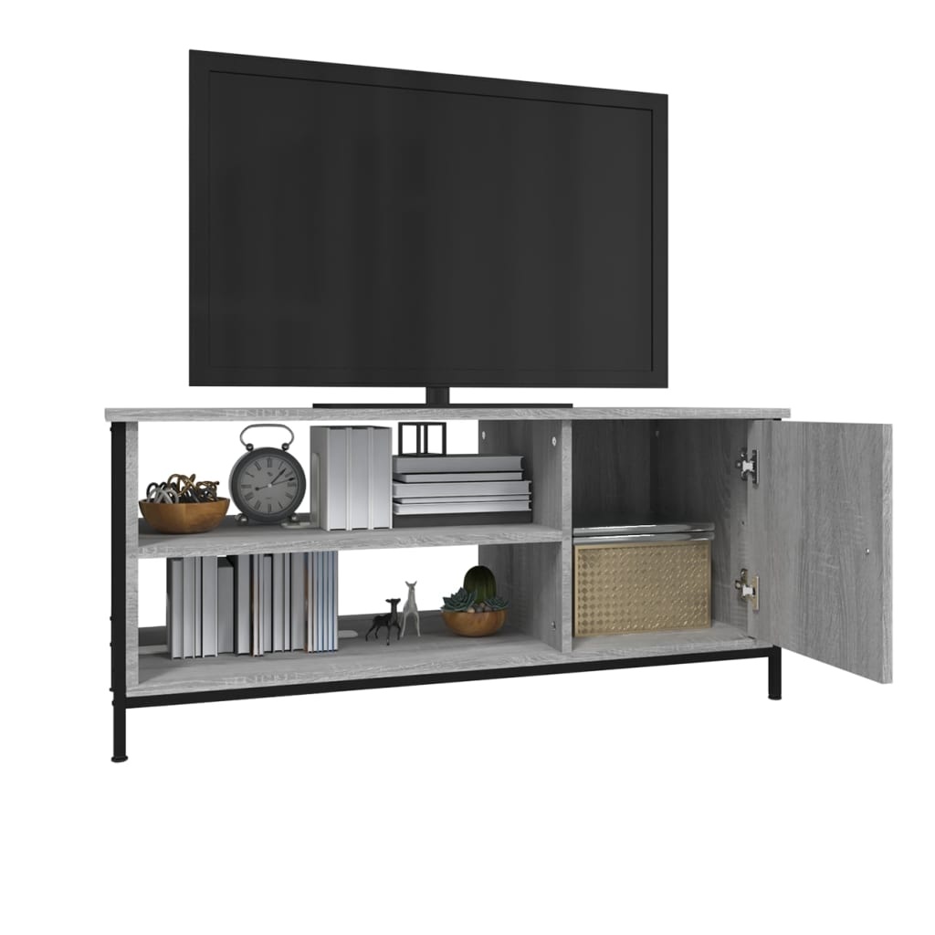 VidaXL Tv-meubel 100x40x45 cm bewerkt hout grijs sonoma eikenkleurig