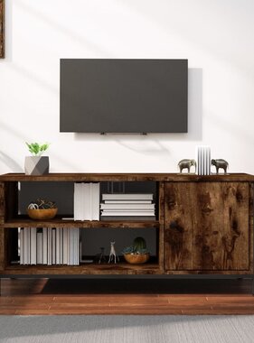 VidaXL Tv-meubel 100x40x45 cm bewerkt hout gerookt eikenkleurig