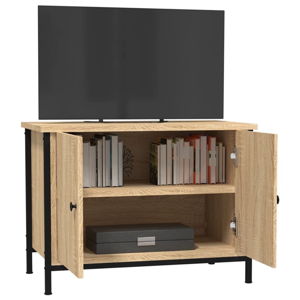 VidaXL Tv-meubel met deuren 60x35x45 cm bewerkt hout sonoma eikenkleur
