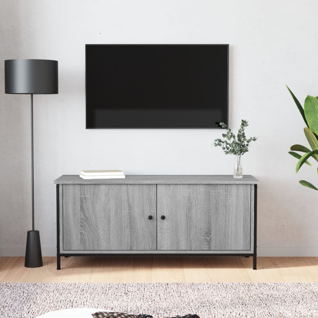 VidaXL Tv-meubel 102x35x45 cm bewerkt hout grijs sonoma eikenkleurig
