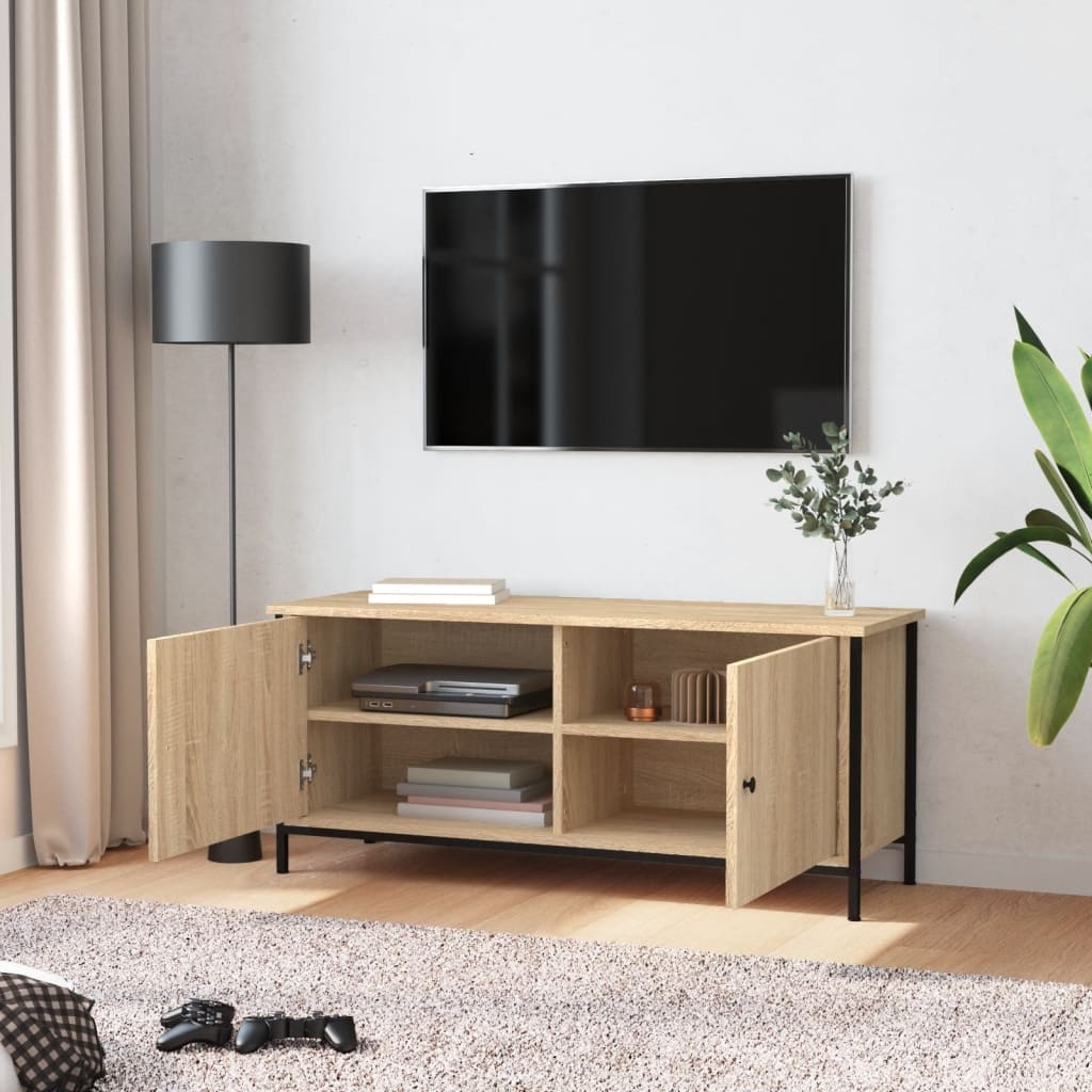VidaXL Tv-meubel 102x35x45 cm bewerkt hout sonoma eikenkleurig