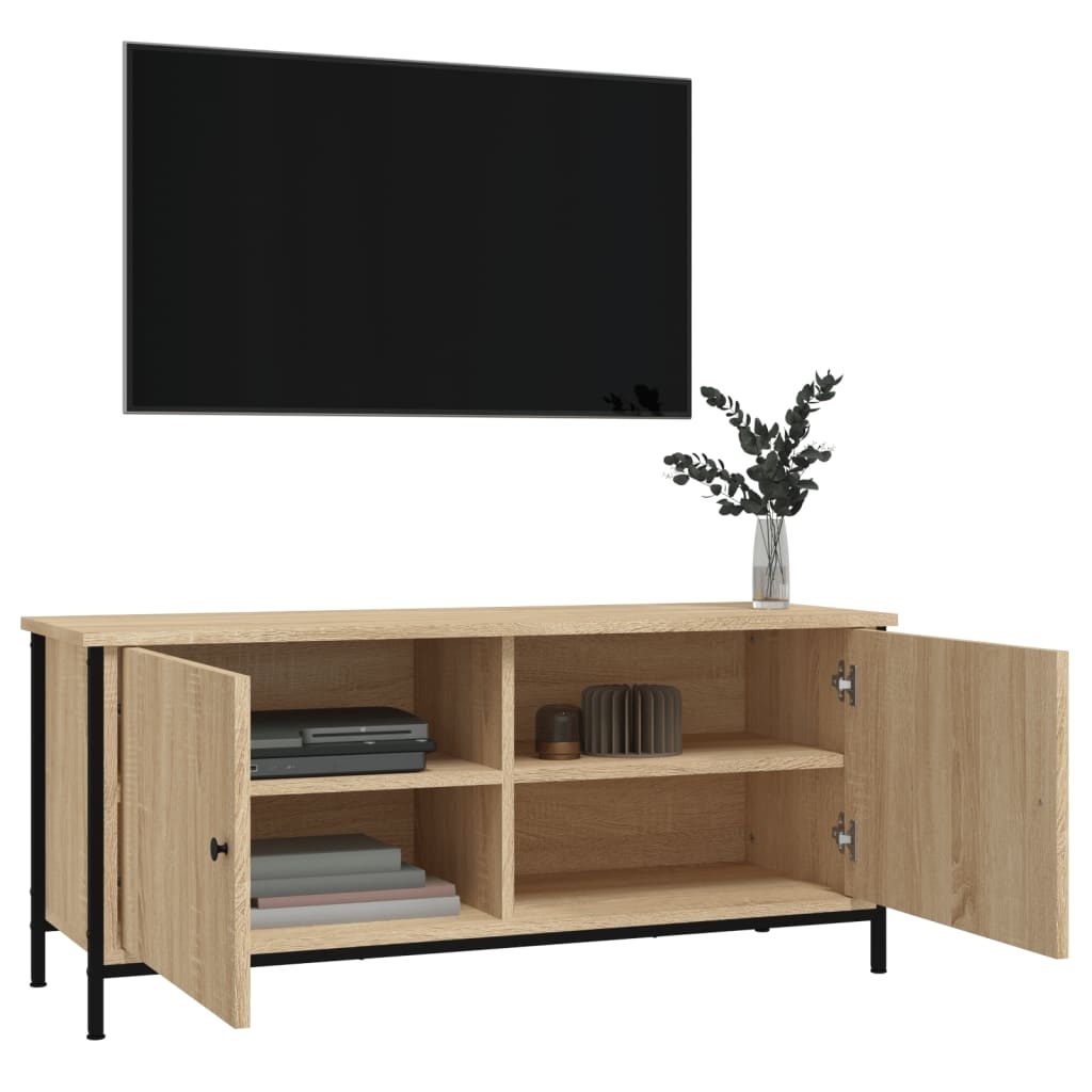 VidaXL Tv-meubel 102x35x45 cm bewerkt hout sonoma eikenkleurig