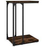 VidaXL Bijzettafel 40x30x60 cm bewerkt hout gerookt eikenkleurig