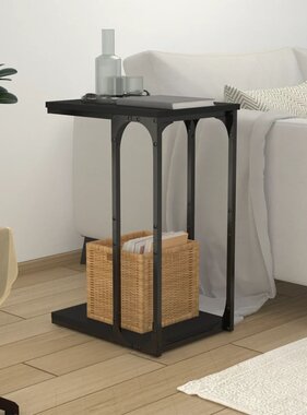 VidaXL Bijzettafel 40x30x60 cm bewerkt hout zwart