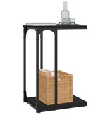 VidaXL Bijzettafel 40x30x60 cm bewerkt hout zwart