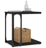 VidaXL Bijzettafel 50x35x52 cm bewerkt hout zwart