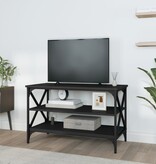 VidaXL Tv-meubel 80x40x50 cm bewerkt hout zwart