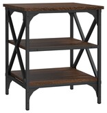 VidaXL Bijzettafels 2 st 40x42x50 cm bewerkt hout bruin eikenkleur