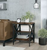 VidaXL Bijzettafel 40x42x50 cm bewerkt hout gerookt eikenkleurig