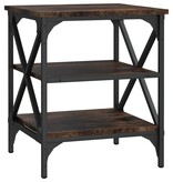 VidaXL Bijzettafel 40x42x50 cm bewerkt hout gerookt eikenkleurig
