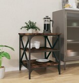 VidaXL Bijzettafel 40x42x50 cm bewerkt hout gerookt eikenkleurig