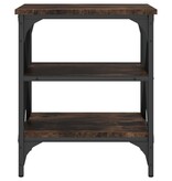 VidaXL Bijzettafel 40x42x50 cm bewerkt hout gerookt eikenkleurig