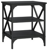 VidaXL Bijzettafels 2 st 40x42x50 cm bewerkt hout zwart