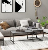 VidaXL Salontafels 2 st bewerkt hout grijs sonoma eikenkleurig