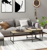 VidaXL Salontafels 2 st bewerkt hout sonoma eikenkleurig