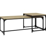 VidaXL Salontafels 2 st bewerkt hout sonoma eikenkleurig