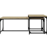 VidaXL Salontafels 2 st bewerkt hout sonoma eikenkleurig