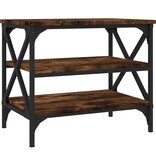 VidaXL Bijzettafel 55x38x45 cm bewerkt hout gerookt eikenkleurig