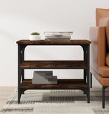 VidaXL Bijzettafel 55x38x45 cm bewerkt hout gerookt eikenkleurig